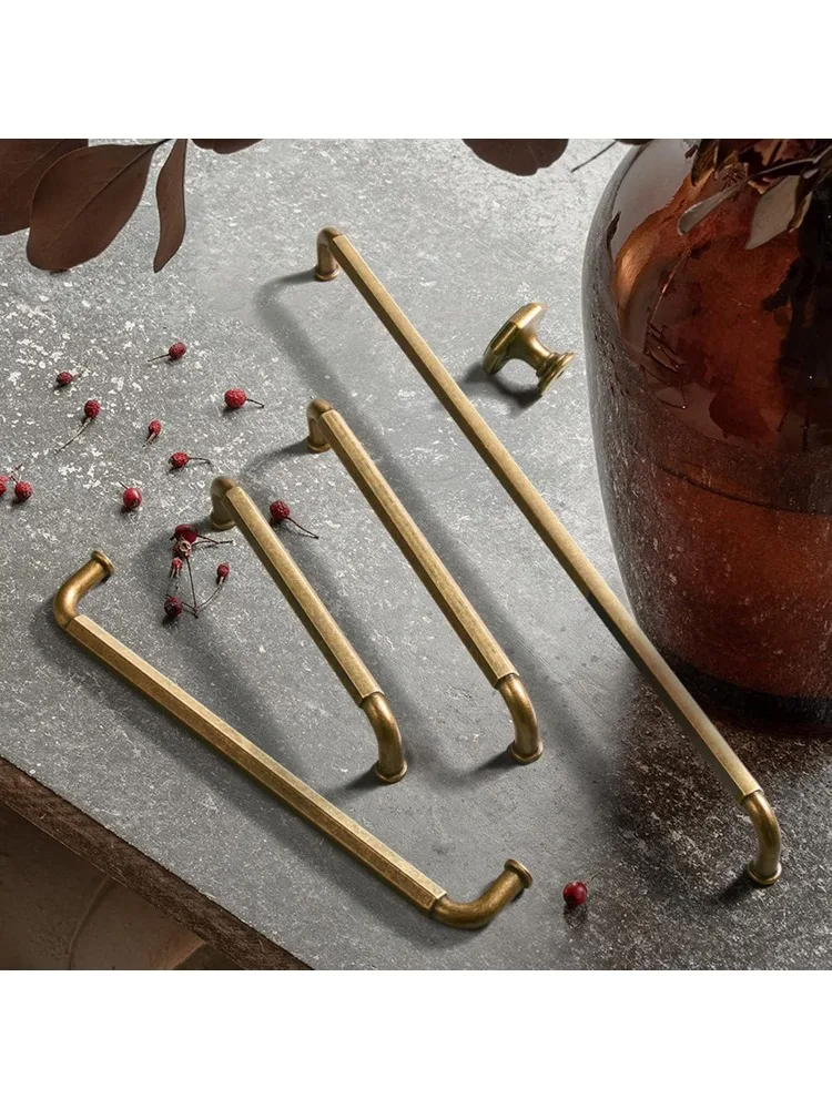 6 Pack 12-3/5 Inch （320mm） Hole Center Cabinet Pulls Antique Brass Zinc Alloy Kitchen Drawer Pulls Drawer Handles