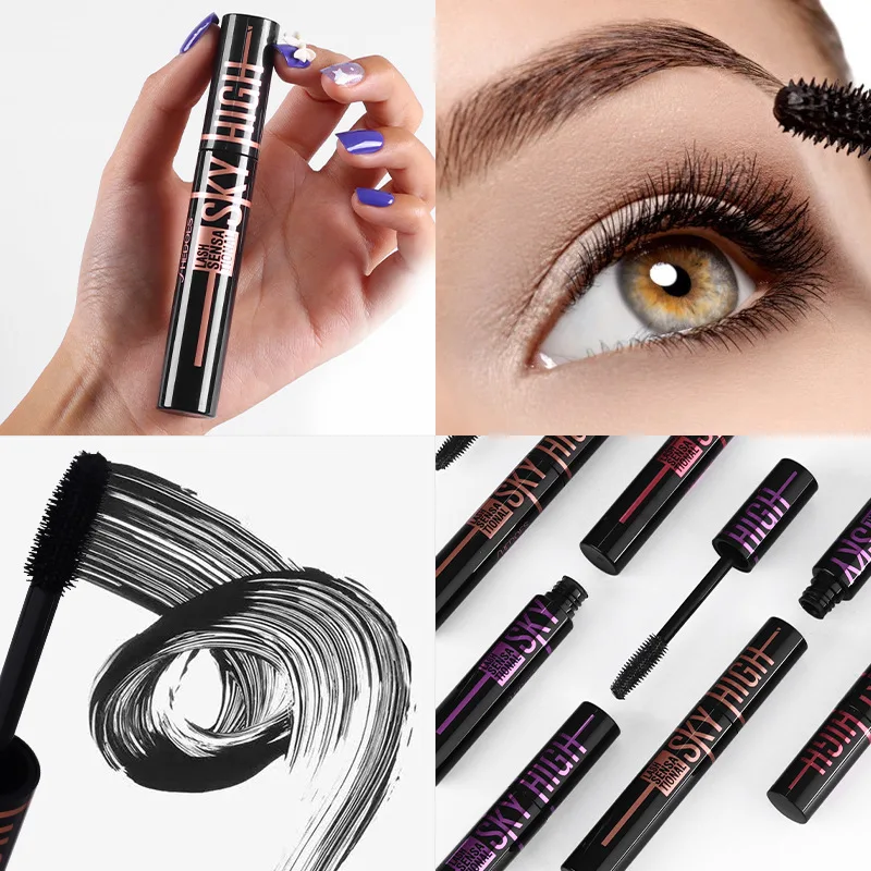 24Pcs Silk Fiber Lash Lengthening Thickening Softer Fuller Lashes Extensions Long-Lasting Smudge-Proof Eyelash Mascara