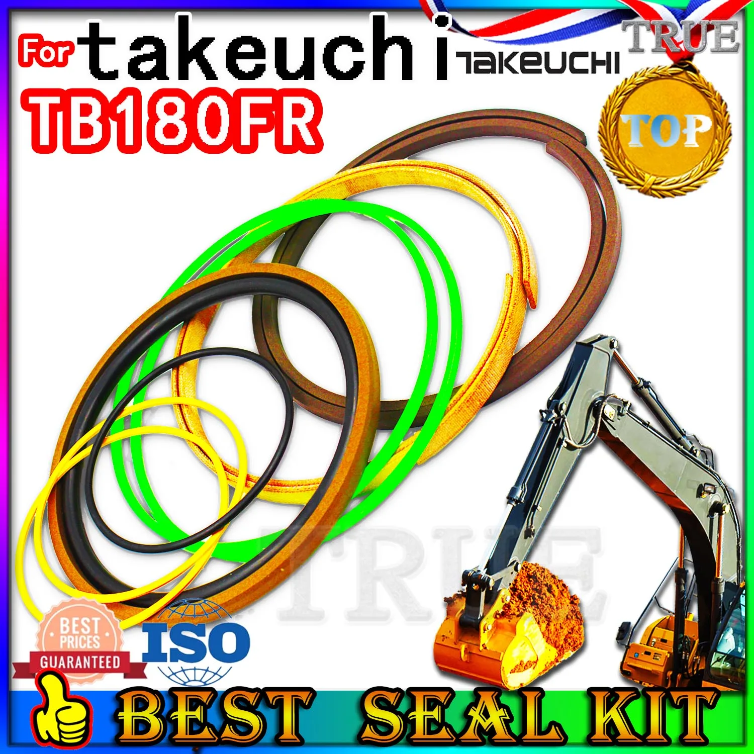 For TAKEUCHI TB180FR Oil Seal Excavator Repair Kit Boom Bucket Arm Hydraulic Cylinder Motor Pump Swing Engine Control Valve nok