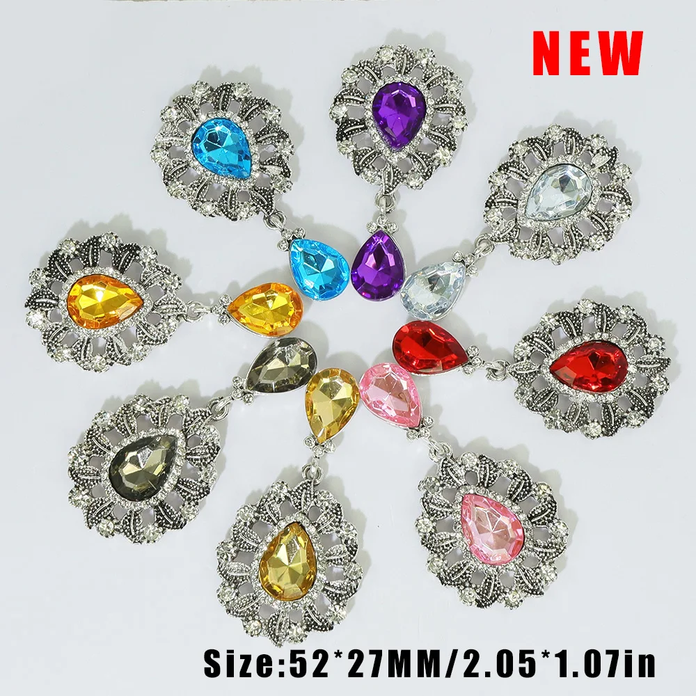 NEW Old style Brooch 52*25mm Crystal Accessories Fashion Gorgeous Wedding Invitation Holiday Creative Diy Decoration