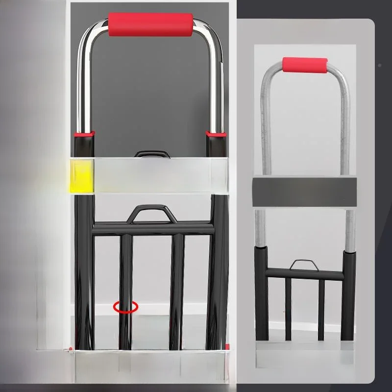 stainless-steel-hand-pulled-shopping-cart-foldable-pole-vegetable-buying-car-heavy-duty-portable-gondola-chinese-made