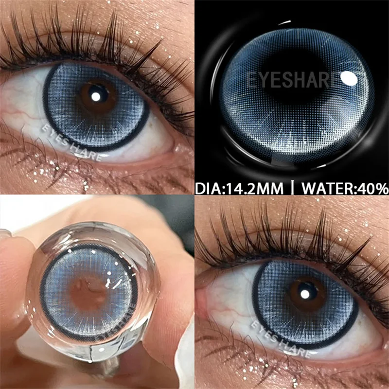 EYESHARE Color Contact Lenses for Eyes 1Pair Korean Fashion Lenses Y2k Colorcon Costmetics Brown Lenses Gray Lens Green Contacts