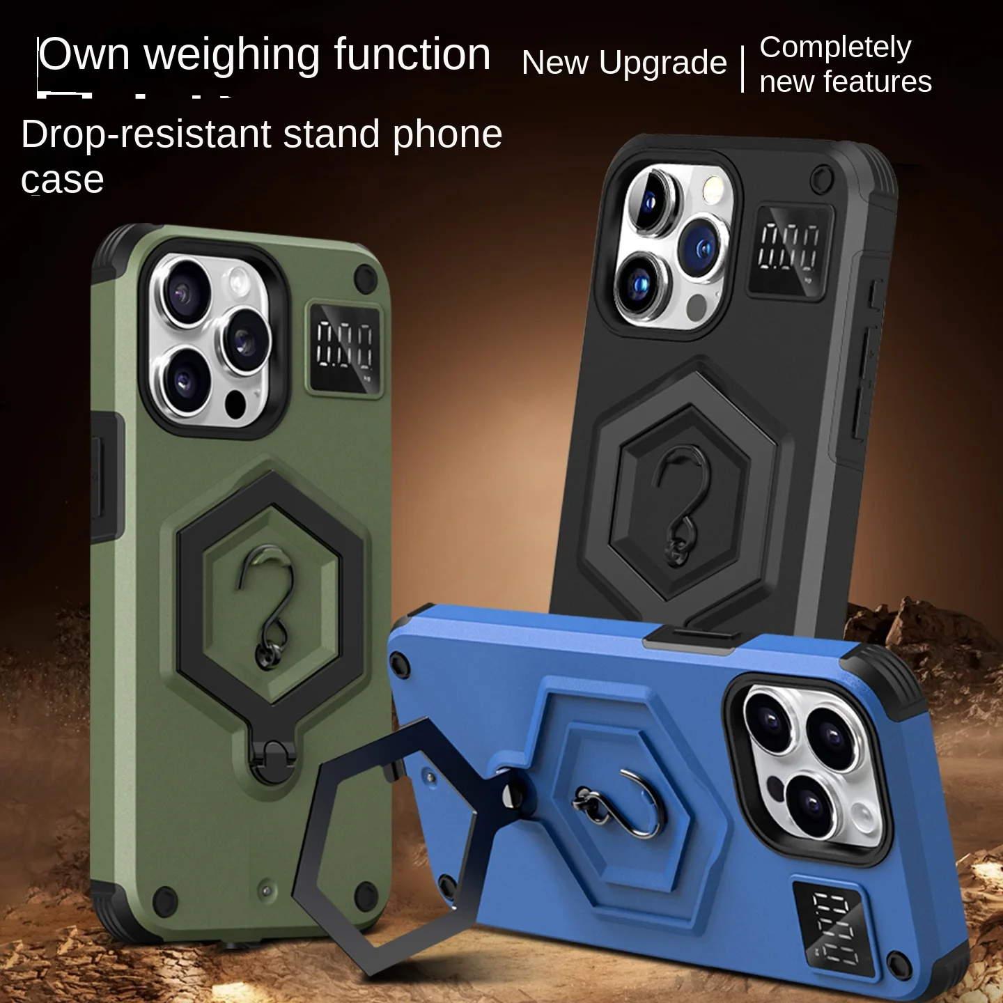 

Чехол для телефона с электронной шкалой для Apple iphone 17Air 11 12 13 14 15 plus 16 pro 17 pro max, защитный чехол с кронштейном