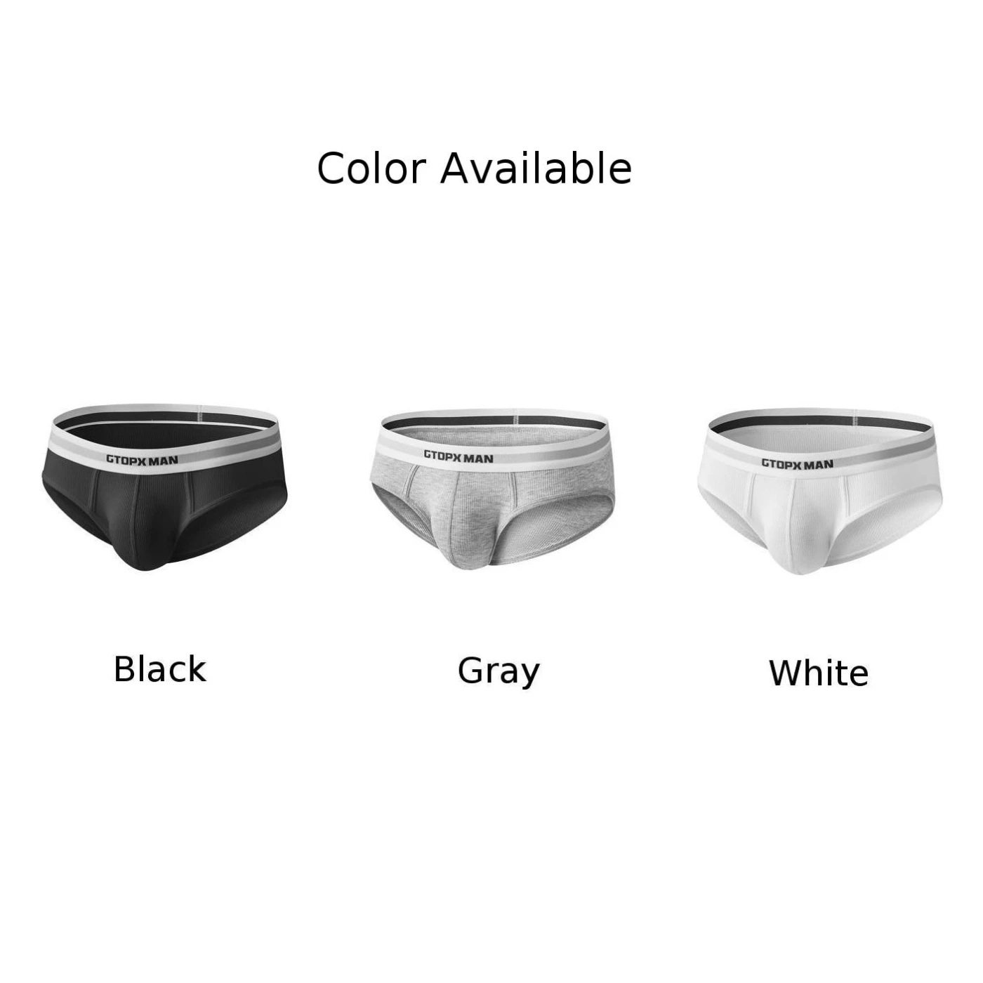 Elastic Briefs Gray Breathable Briefs Viscose Fabric Sexy Style Breathable Material High Stretch Men\'s Underwear