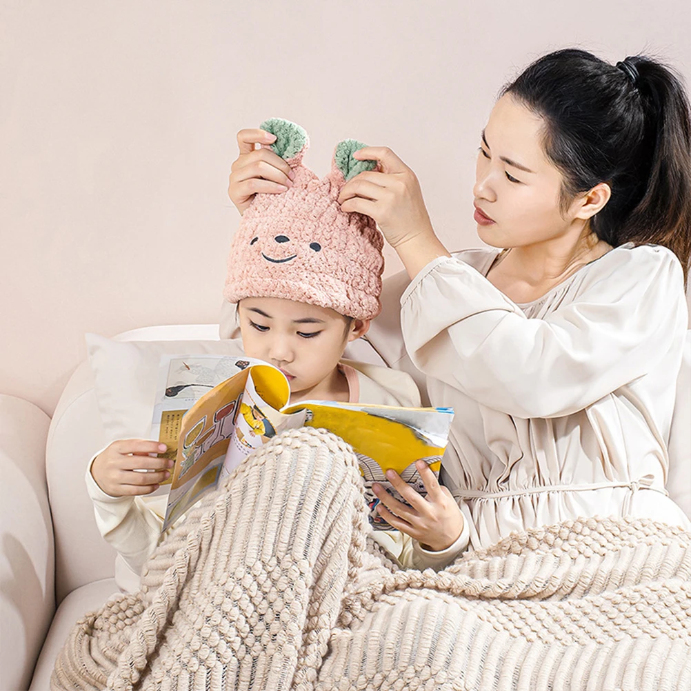 

Absorbent Hair Drying Towel Hat Soft Bath Shower Cap Lightweight Quick Hair Drying Wrap Bath Supplies