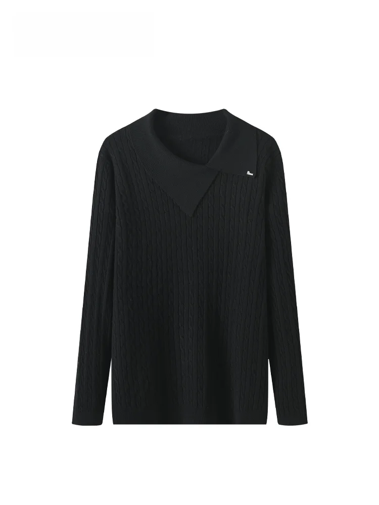 

CaraCLUB: Новый женский вязаный свитер большого размера с длинными рукавами для ранней весны, повседневный универсальный модный топ