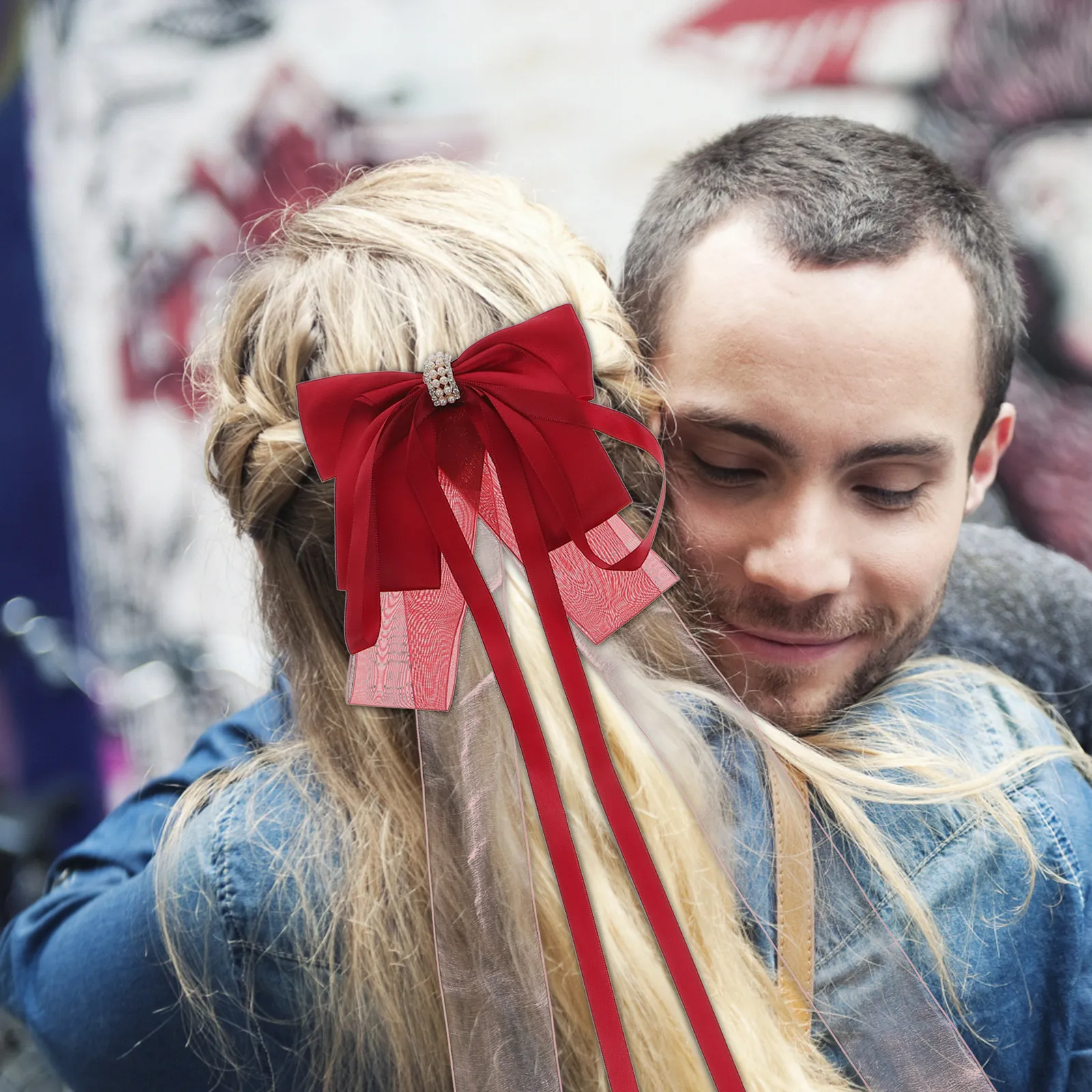 

Стильная заколка для волос с большим бантом для женщин, модная заколка-бант с лентой, для повседневного использования и свадеб, удобные аксессуары для волос, идея для подарка