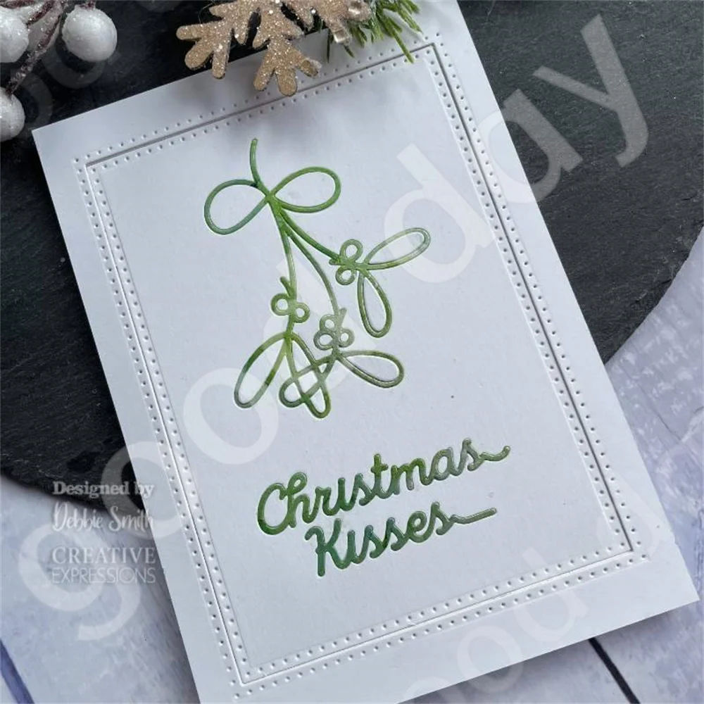 2022 Christmas New Arrival  Mistletoe Craft  Metal Cutting Dies Scrapbook Diary Decoration Embossing Template Diy Handmade