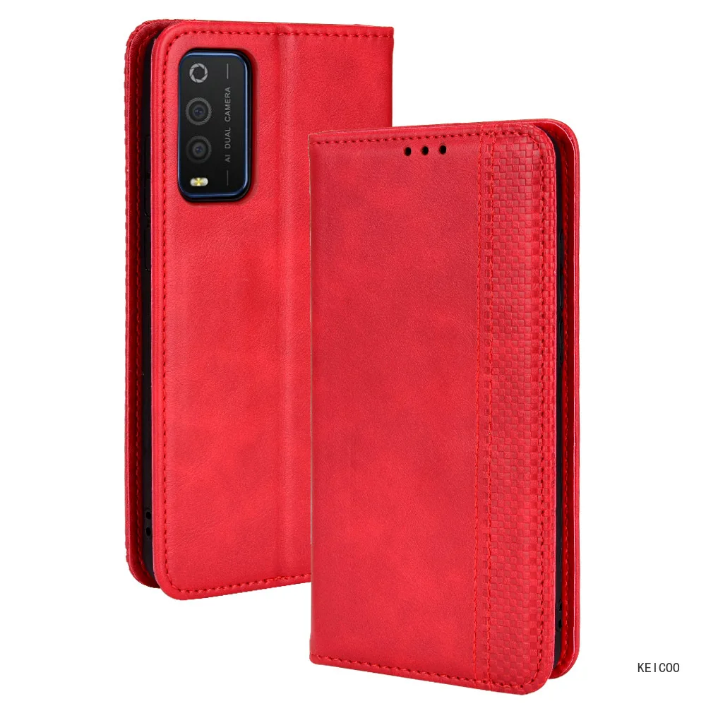 Magnetic Flip Cover Card Insert Leather Case for TCL 4X 20E 20Y 20R 20AX 205 3L Alcatel 1S Bremen 2021 5G Stand Holder Housing