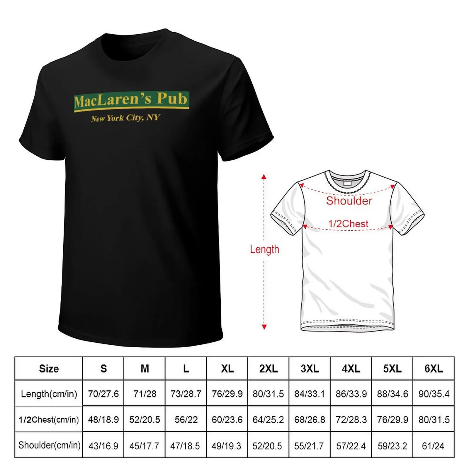 MacLarens Pub T-Shirt plain customs design your own graphic tees for men