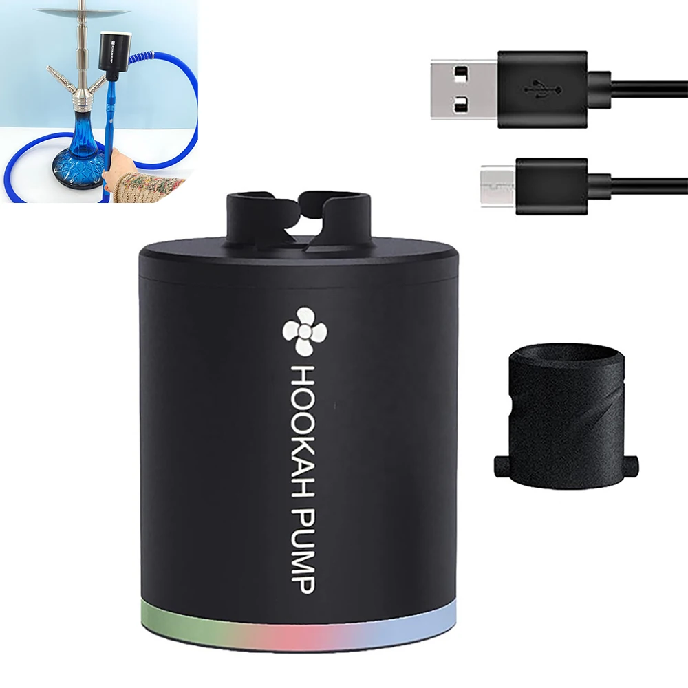 Hookah Pump Electronic Shisha Starter Rechargeable Battery USB Charging LED Light Portable Help Big Smoking Chicha Hookah Pump