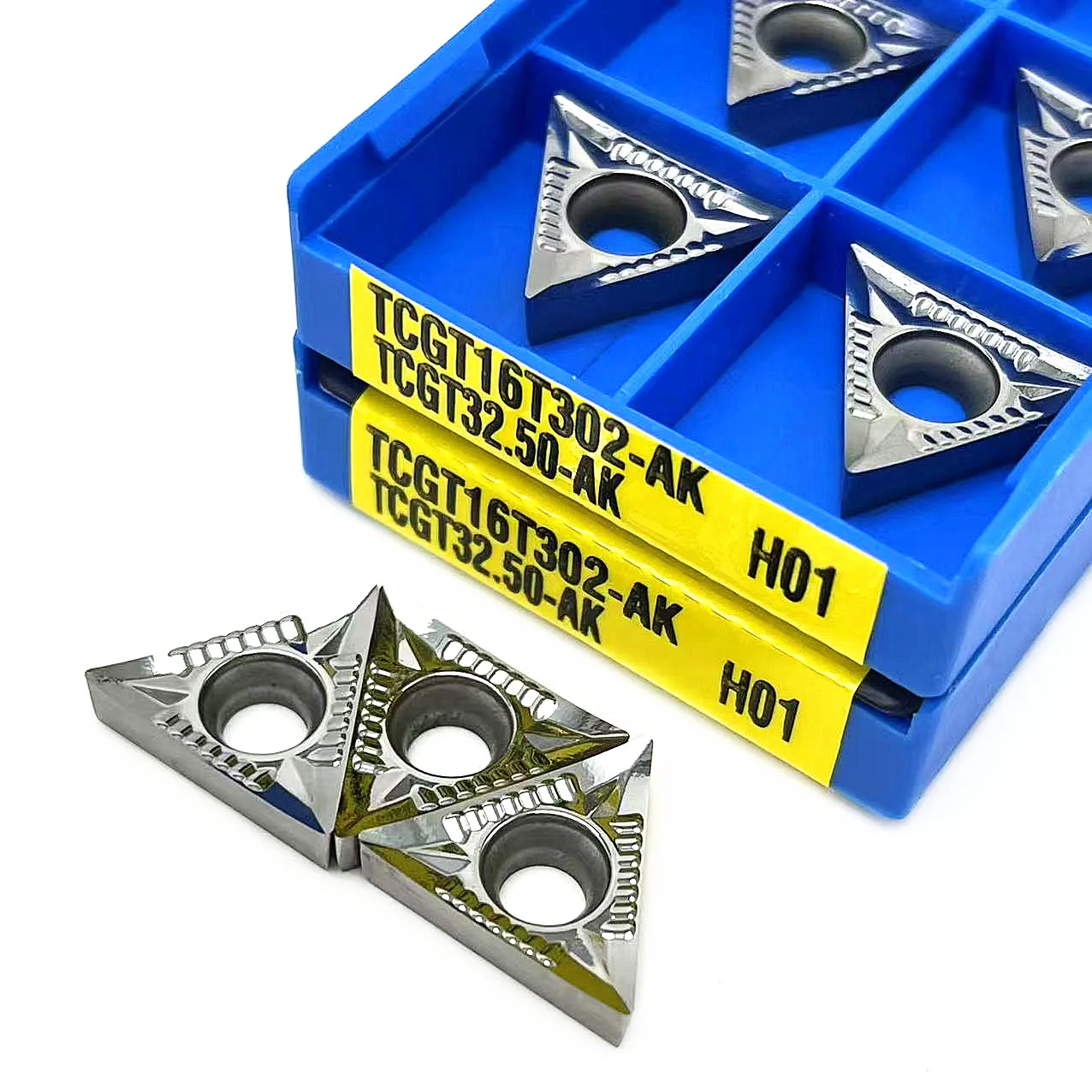 10ชิ้น TCGT16T304 TCGT16T302 TCGT16T308 AK H01อลูมิเนียมแทรกเครื่องมือกลึงภายใน CNC กลึงเครื่องมือเครื่องกลึง indexable