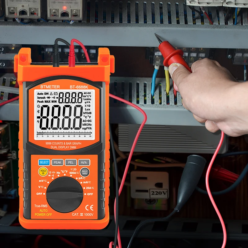 Strumento di misurazione della tensione professionale BT-6688K Tester di resistenza di isolamento digitale 1000V Tester di diodi di resistenza di