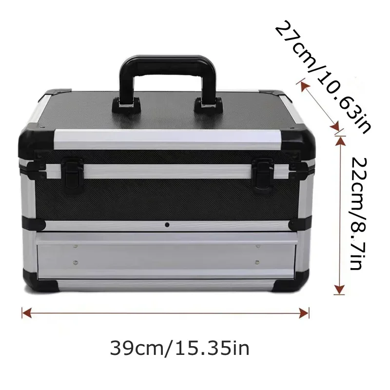 Aluminum Case Tool Box With Drawers Portable Multi Tool Storage Case For tools Electric Suitcase Equipment Tools Organizer Box