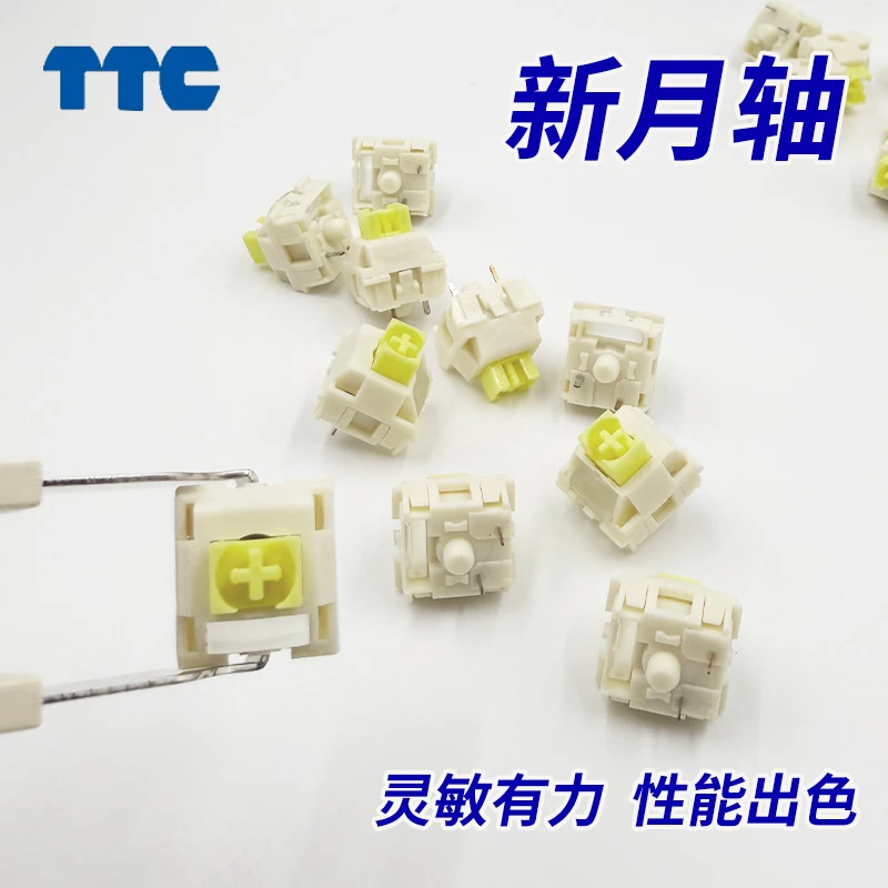 

TTC New Moon Switch 42g Linear Switch 3Pin POM Mechanical Keyboard Custom Switches RGB Prelubrication Gaming Keyboard Switch
