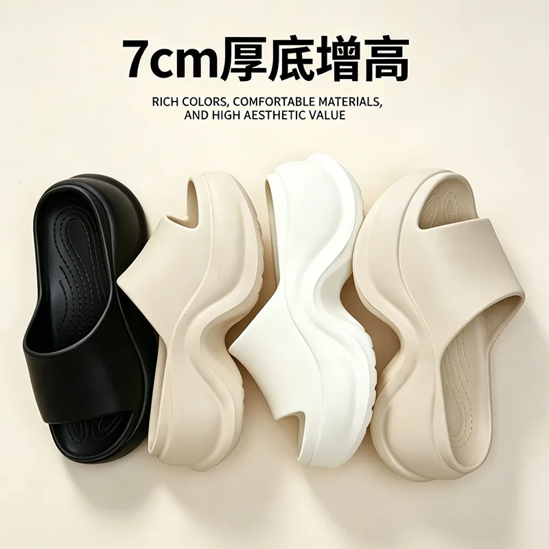 Casual Platform Thick-soled Slippers Woman Popular Design Shoes Non-slip Outdoor Slippers Unique Features Women Sandals