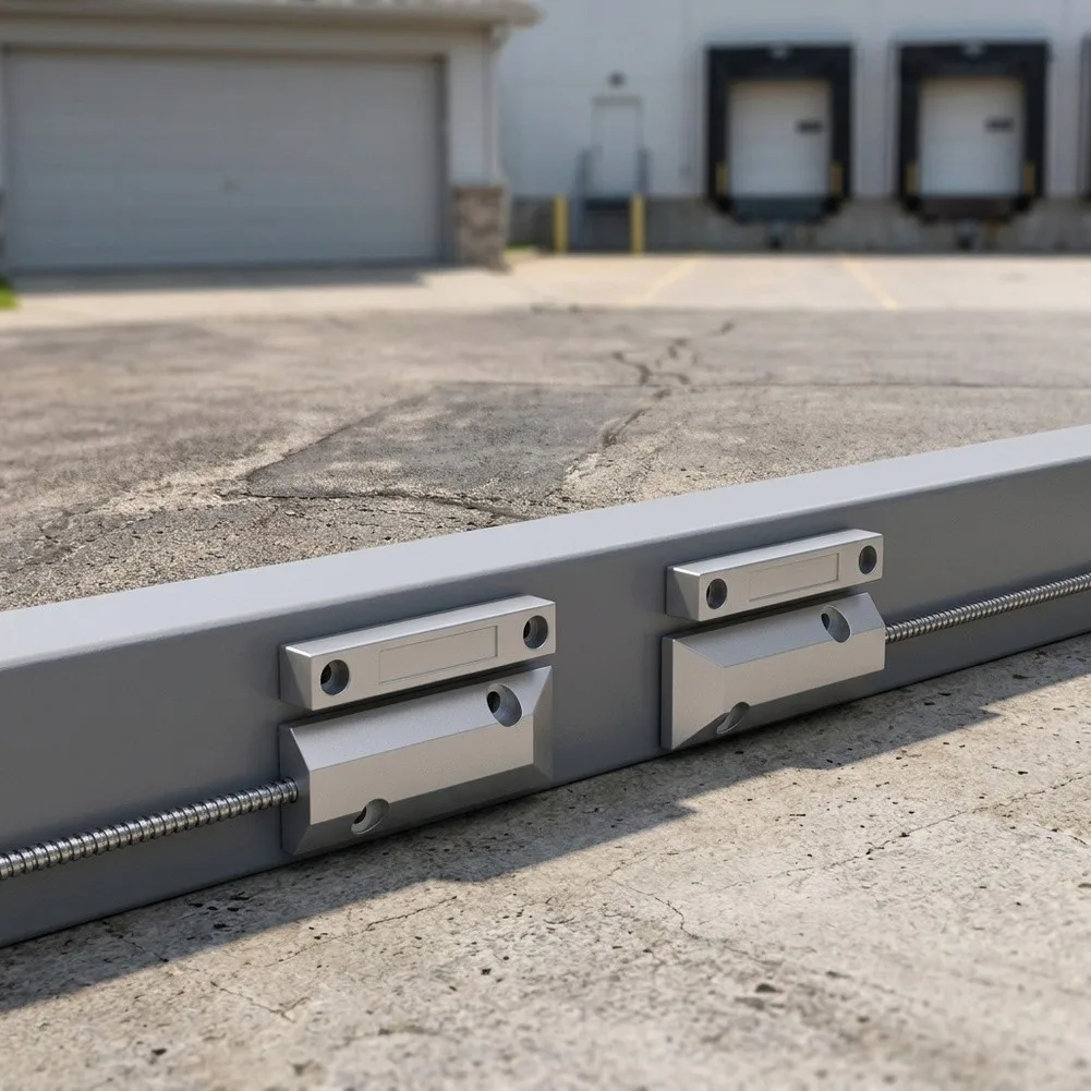 Wired Magnetic Garage Door for contact Sensors 2 Sets with Adjustable Brackets for Use with Rolling Shutters Iron Doors and