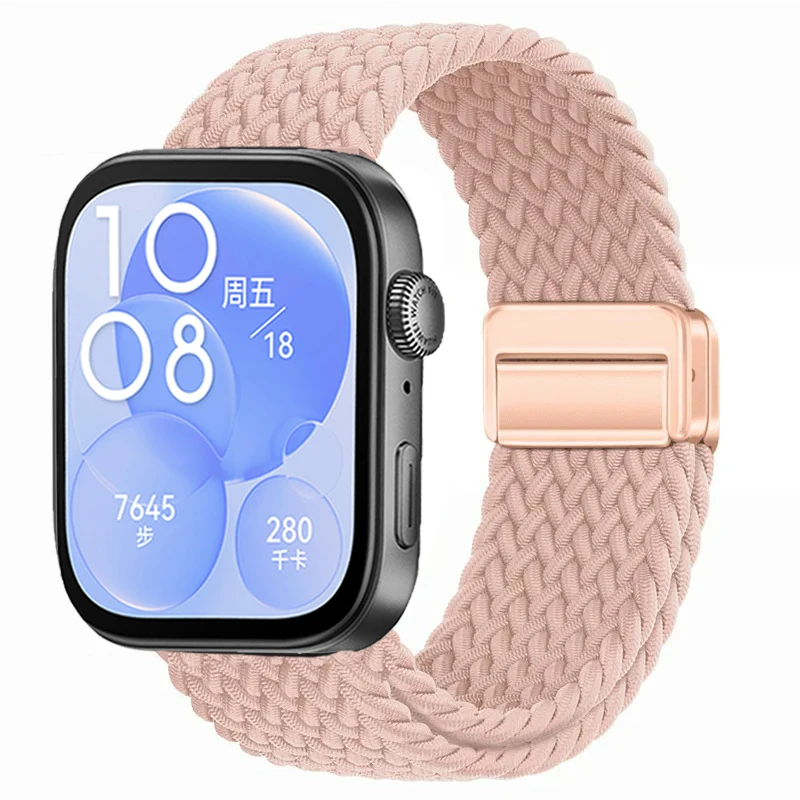 Magnetic Buckle Strap for Huawei Watch Fit 4/3 Nylon Loop Bracelet Correa for Huawei Watch Fit 4 pro Metal interface Wristband