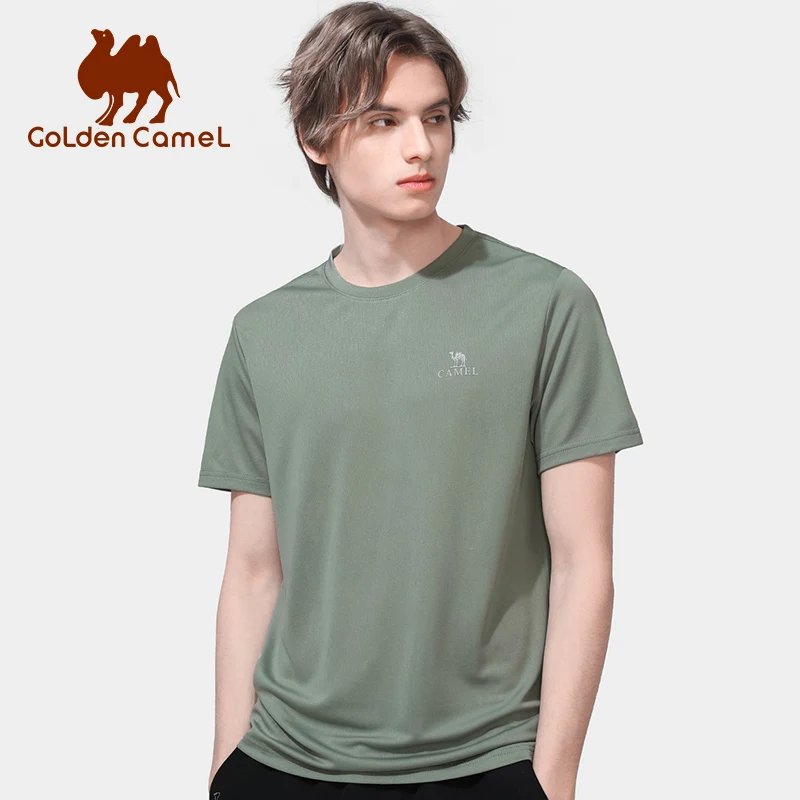 GOLDEN CAMEL Hiking T-shirts Outdoor Sports Casual Fishing T-shirt for Women Summer O-neck Tactical Comfortable t Shirt for Men