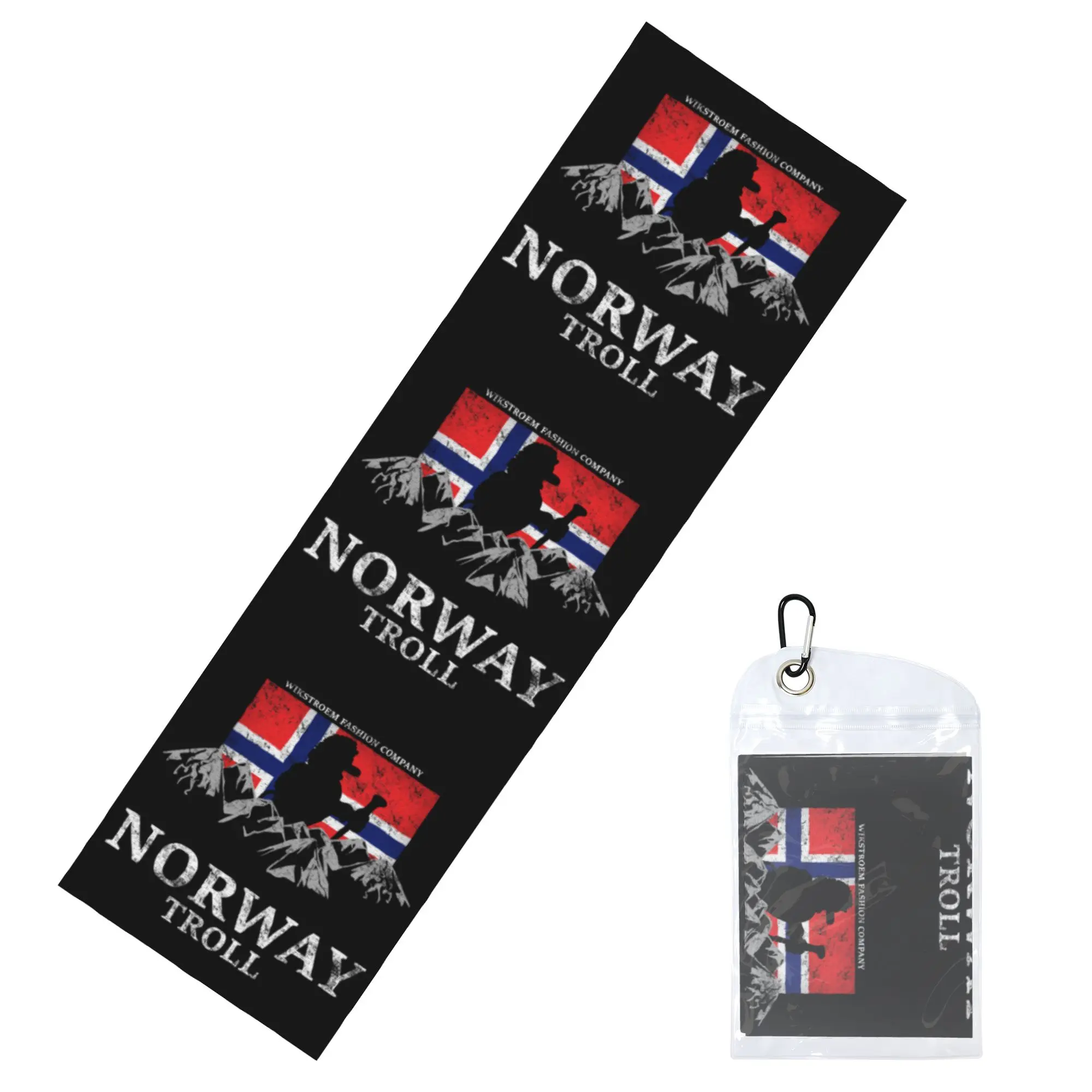 Wikstroem Norway Flag Cold Exercise Towel Face Towel Quick Dry Norwegian Flag Bath Breathable Cold Towel