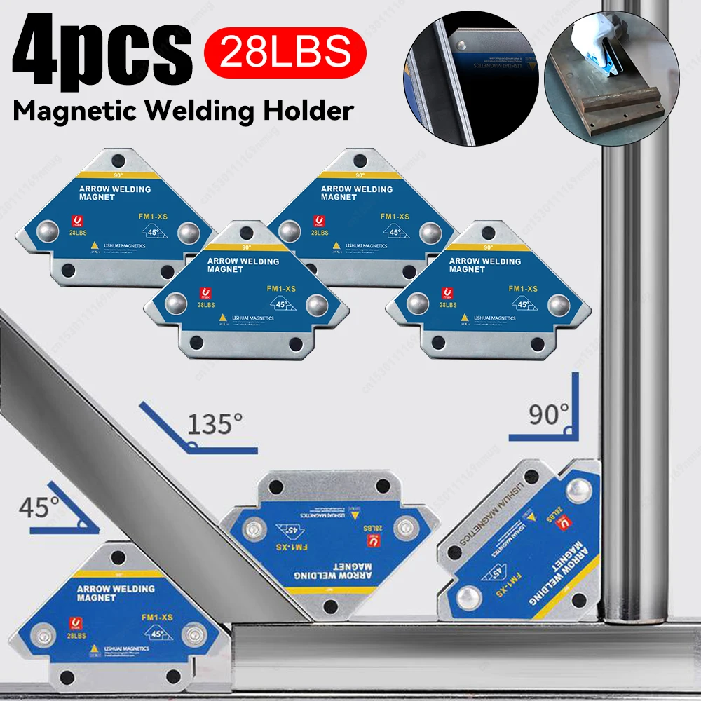 

Набор из 4 магнитных держателей для сварки, профессиональные угловые позиционеры для пайки, ферритовые вспомогательные фиксаторы-стрелки, инструменты для точного позиционирования