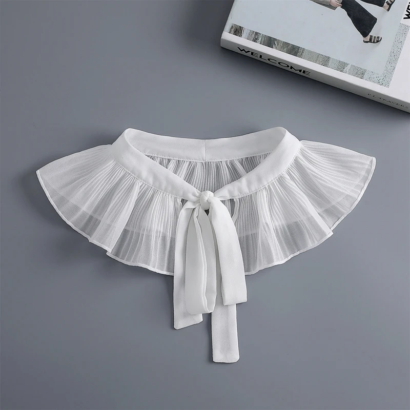 

Lace shawl women's Necklace short capele summer versatile collar with skirt decoration bow tie decorative fake collar