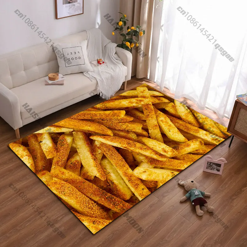 Seasoned crispy french fries carpet Yoga living room room decor children's crawling mat doormat area rug games mat