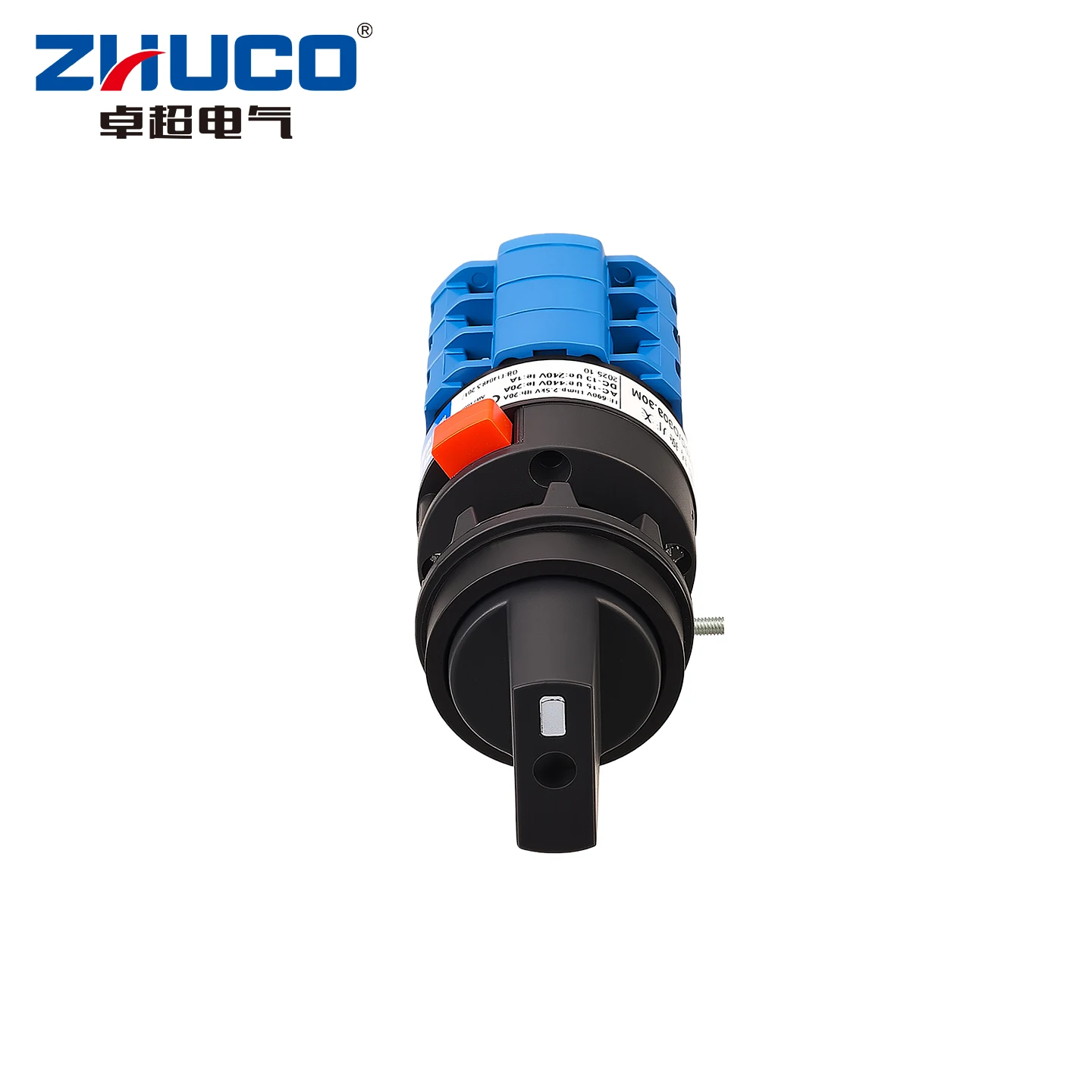 ZHUCO 2/3 position selector switch 20A 690V, 12-terminal universal rotary cam selector with lock, suitable for power distribution cabinets, machine tools, industrial panels (SZW26-20C/OM, ON OFF ON, ON OFF, ON ON) - view 6