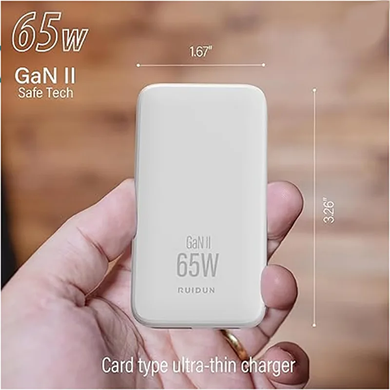 Gallium Nitride65WFast ChargeGaNCharging Plug Mobile Phone ComputerswitchUltra-Thin Portable Charging Plug Pow