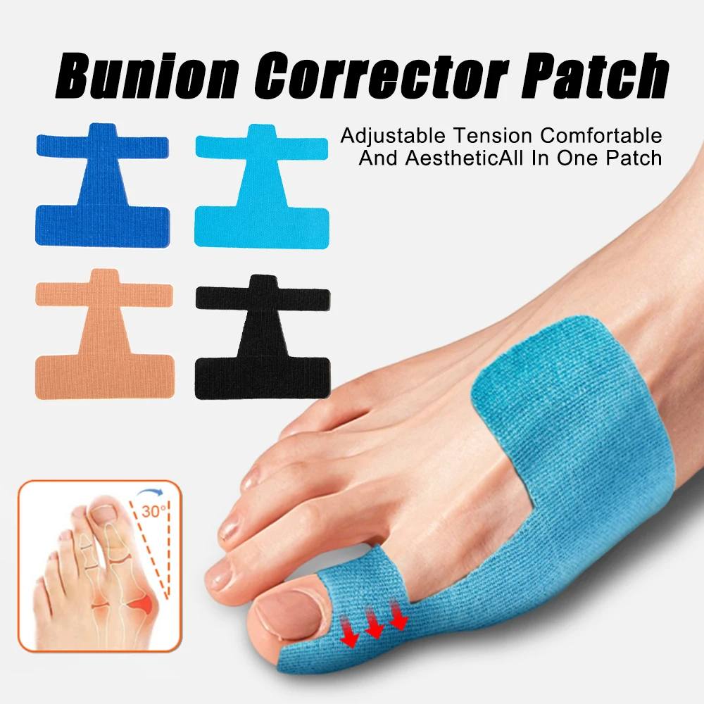 

10/20PCS Precut Kinesiology Tape for Bunion,Bunion Corrector & Relief,Big Toe Support Pain Relief,Hypoallergenic Latex-Free Tape