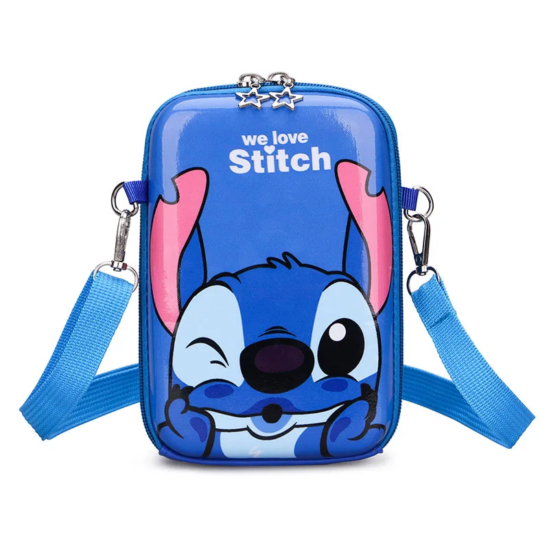 Disney-Stitch Shoulder Bag para crianças, Messenger Bag, Mickey Mouse, Donald Duck, Zero Wallet, Mobile Phone Storage, Pooh Bear