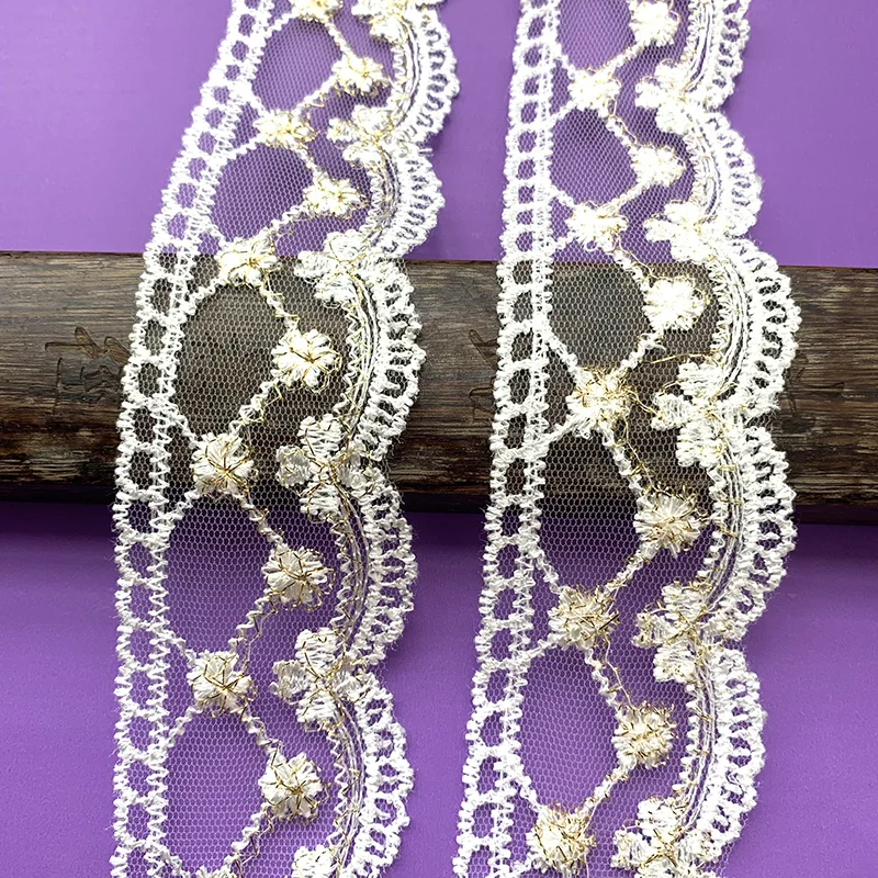 4m/157in Each pack white black lace trims handmade DIY Crafts Dress curtain flower sewing accessory Wedding Gifts Decorations