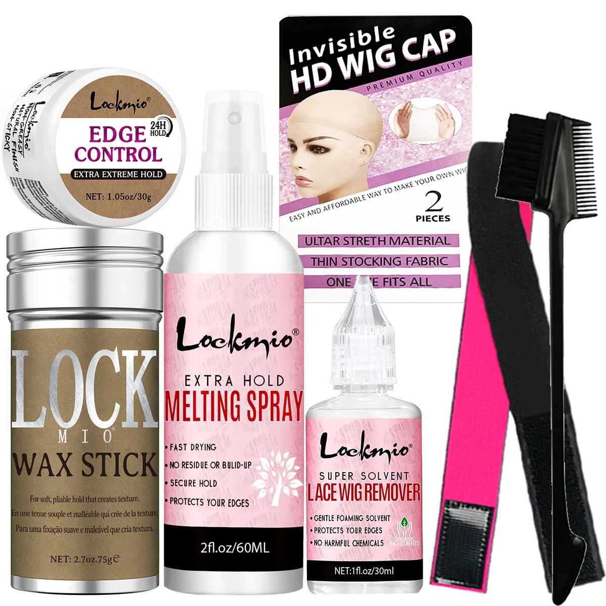 

Hair Wax Stick Kit,Long-Lasting Hair Styling Products,Smoothing & Slick Solid Sticks for Wig,Styling Wax for Flyaway Edge Frizzy