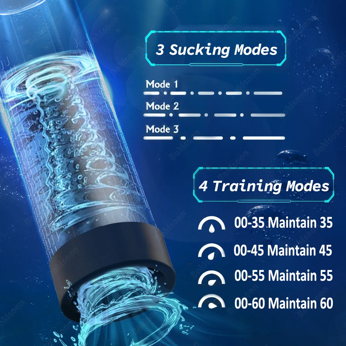 Automatic Penis Water Pump Electric Penis Pump IPX7 Masturbator Penis Extender Dick Enlarger for Penis Trainer Sex Toys for Men view 5