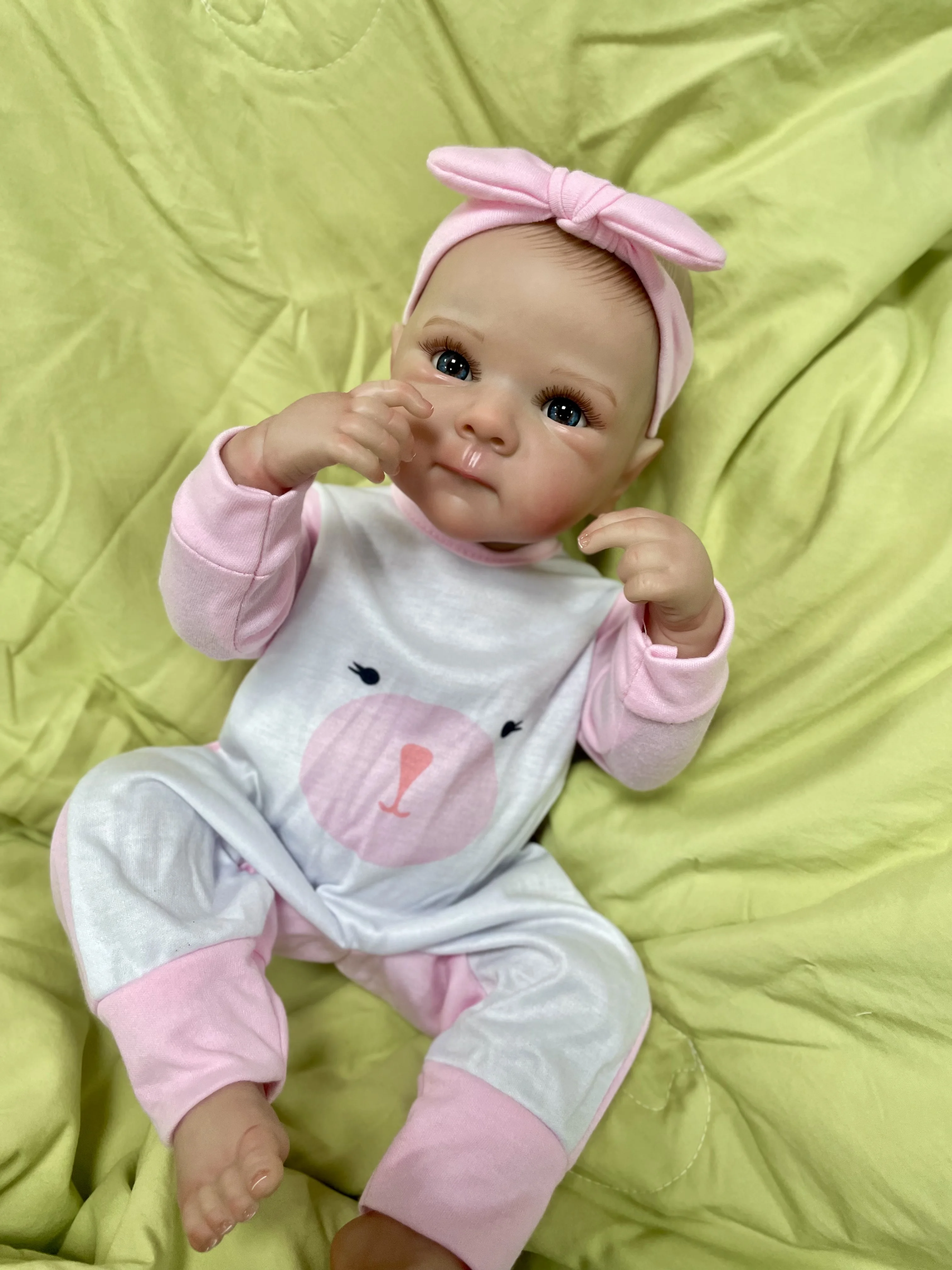 18 Inch Finished Reborn Bettie Doll Full Silicone Vinyl Girl Adorable Baby Lifelike 3D Skin Visible Veins Collectible Art Doll