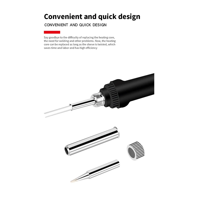 60W Mini Soldering Iron Adjustable Temperature Electric Solder Iron Rework Station Mini Handle Heat Pencil Welding Repair Tools