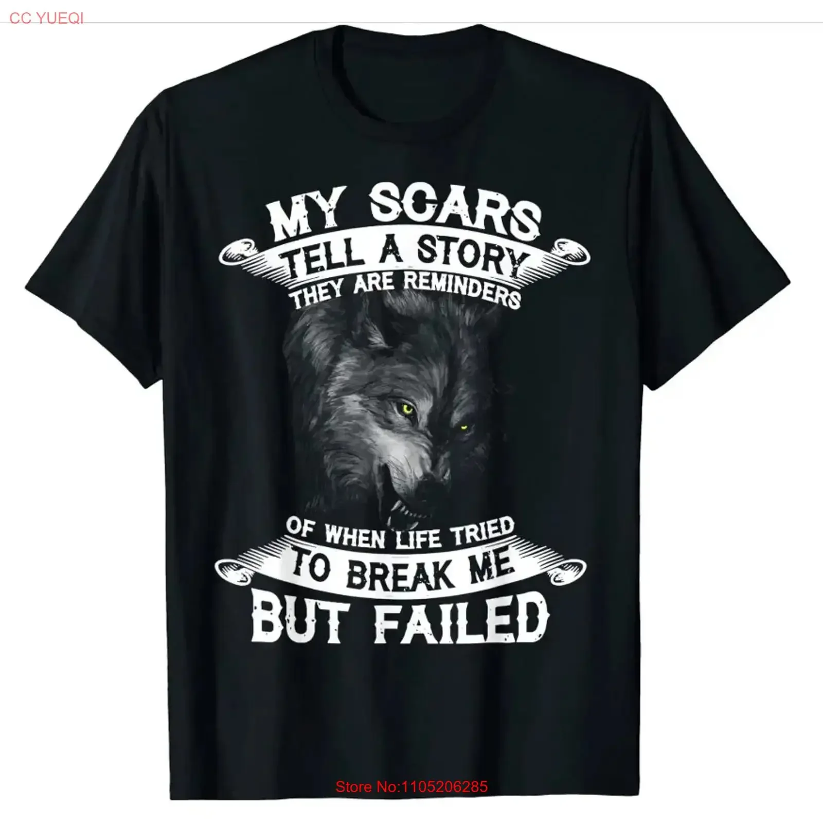 Wolf My Scars Tell A Story They Are Reminders T Shirt Size S 5XL vintage Washed Stylish Versatile Unisex designer clothes