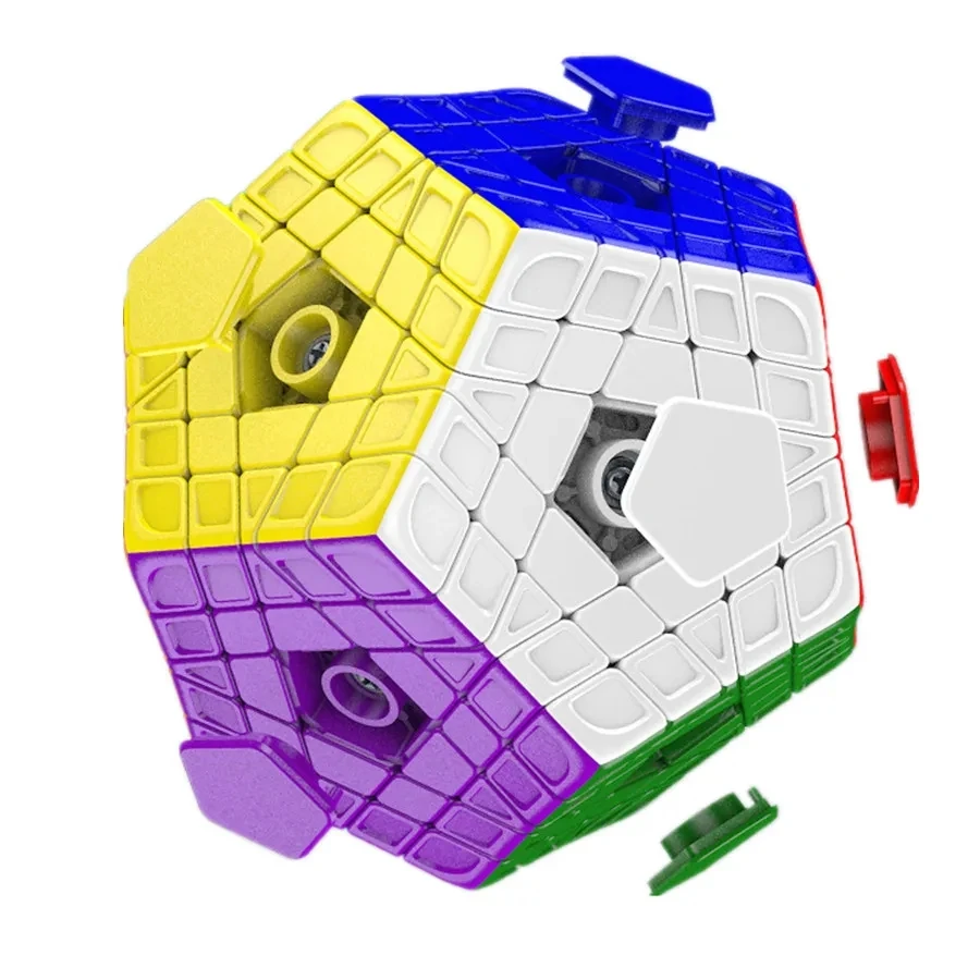 YuXin Huanglong Cubo Gigaminx Stickerless 5x5 dodecaedro rompecabezas Cubo velocidad 12 caras Megaminx Cubo mágico juguete regalo para niños