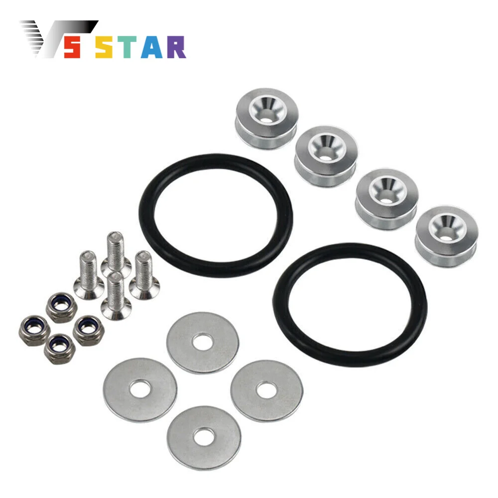 Universal 18pcs Aluminium Alloy JDM Quick Release Fasteners Bumper Car Trunk Fender Hatch Lids Kit Blue Silver Red WH-1011