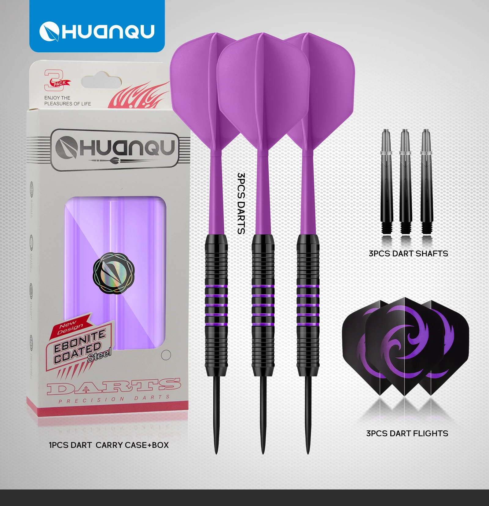 Huanqu 24g Iron Dart Set, Needle-Style Darts, Adult Indoor and Outdoor Daily Training Entertainment, Target Throwing Game, Includes Spare Dart Shafts and Flights, Portable Storage Box, the First Choice for Dart Enthusiasts, Perfect Gift for Easter/Christmas/Valentine's Day and Other Holidays