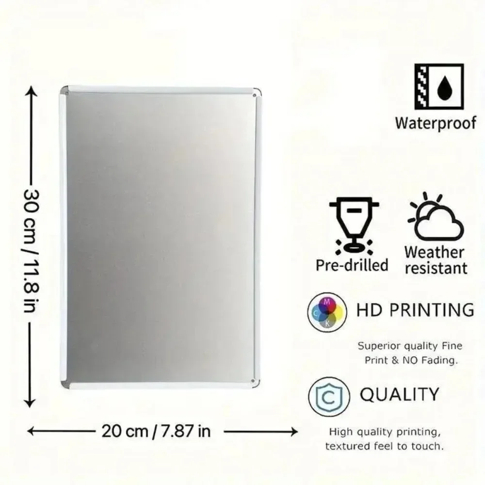 Warning 24 Hour Video Surveillance Private Property No Trespassing Camera Tin Sign - Vintage Durable Metal Plaque Wall Decor, Ho
