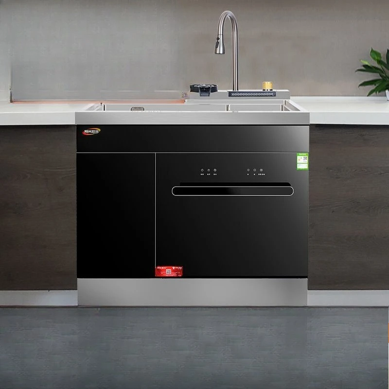 

New integrated sink dishwasher, fully automatic household hot air drying and disinfection embedded all-in-one machine