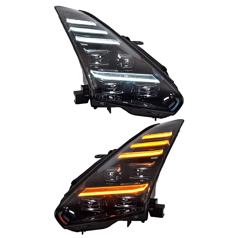

YU GUANG for Nissan GTR R35 Headlight 2008-2023 LED 4 LENS Projector Headlamp Upgrade LED Headlamp GT-R Head Lamp Front Lights