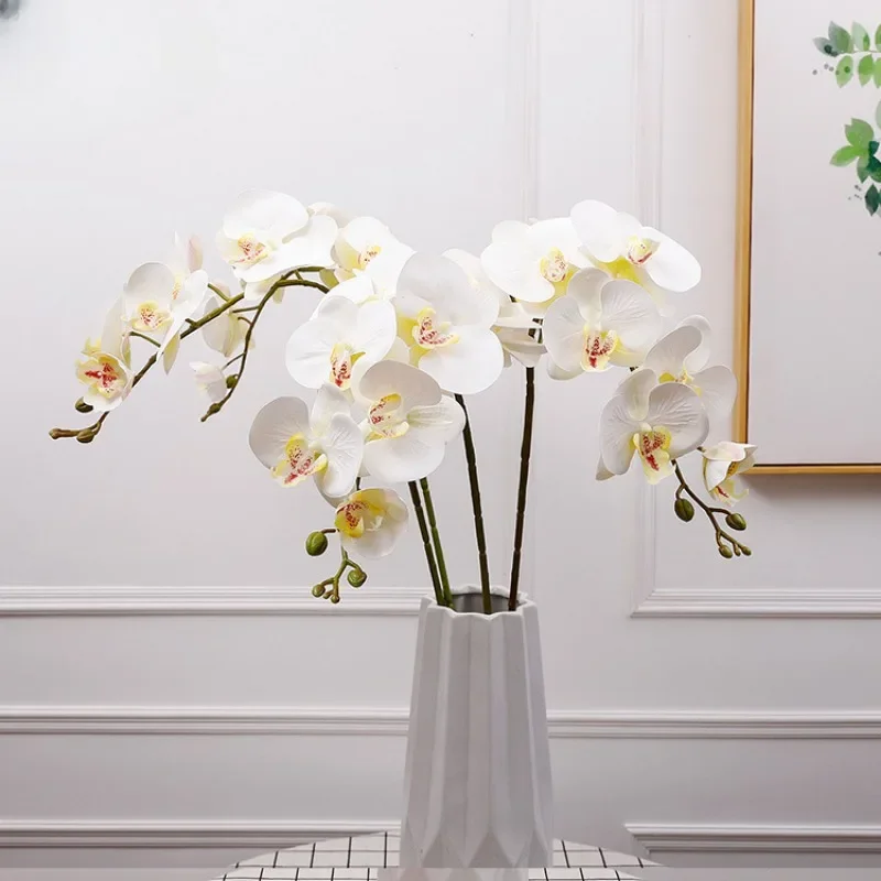 Artificial Butterfly Orchid Fake Phalaenopsis Flowers Artificial Orchid Stem Plants for Wedding Home Decoration