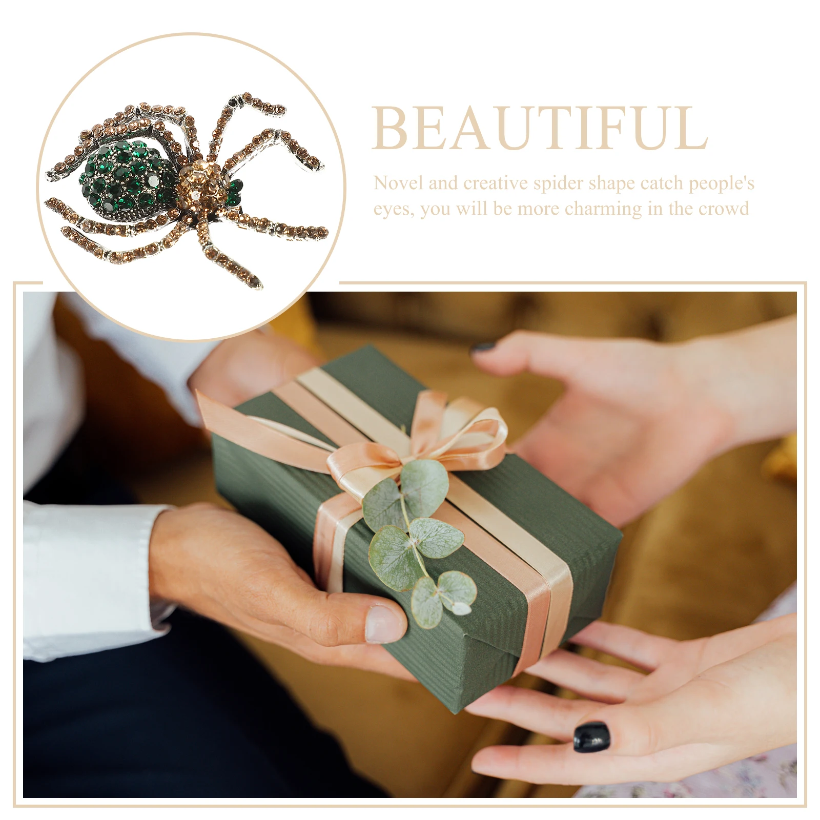 

Vintage Spider Brooch Pin Halloween Chic Animal Brooch Accessory Fashion Jewelry Gift Unique Lapel Badge Decor