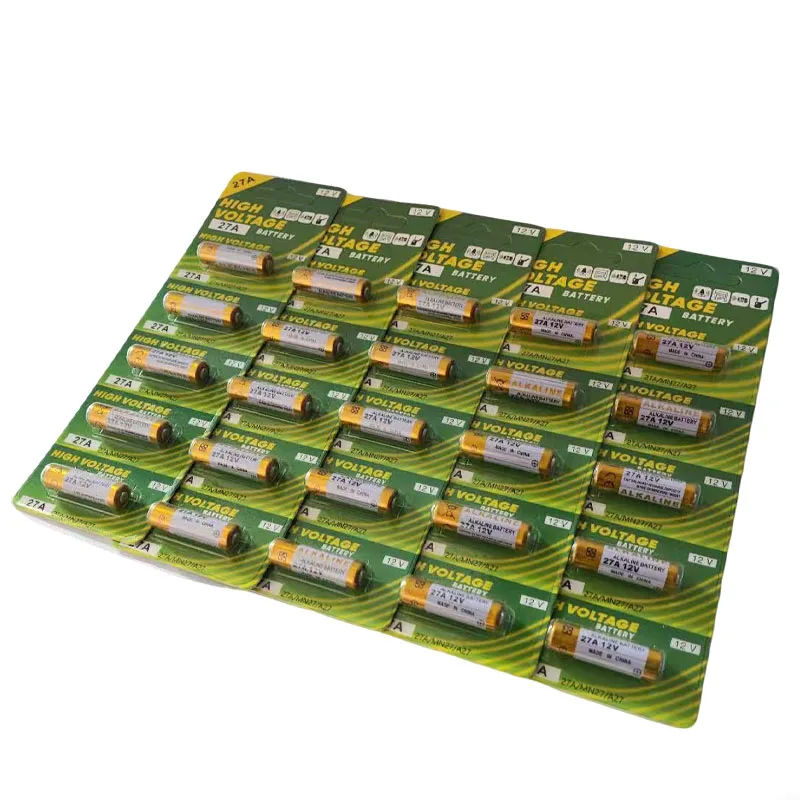 Brand new 27A 12V high-voltage alkaline batteries, 5 pack, suitable for TV remote controls, electric toys, counters