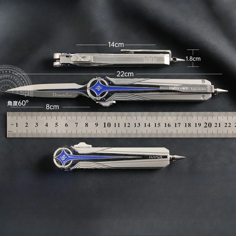 22cm/8.66in Delta Action Polaris Noctilucent Toys Knife Game Peripherals Bounce Model Props Katana Outdoor Cosplay Display Gifts