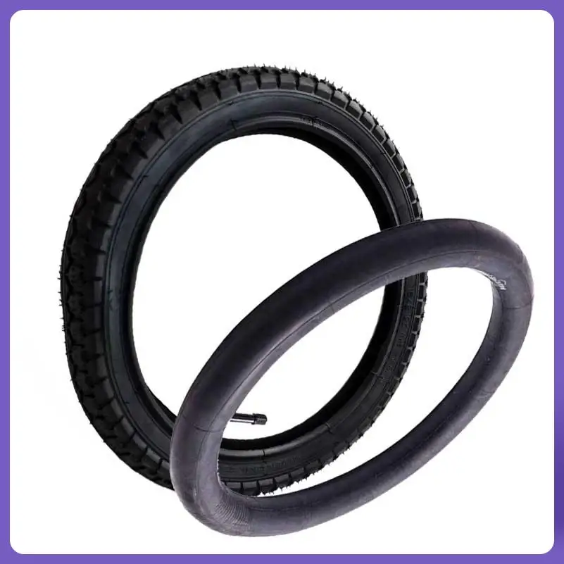 High Quality Inner and Outer Tires 16x2.125 Equipped with Straight Air Nozzle Inner Tubes, for Electric Bicycle Repair Parts