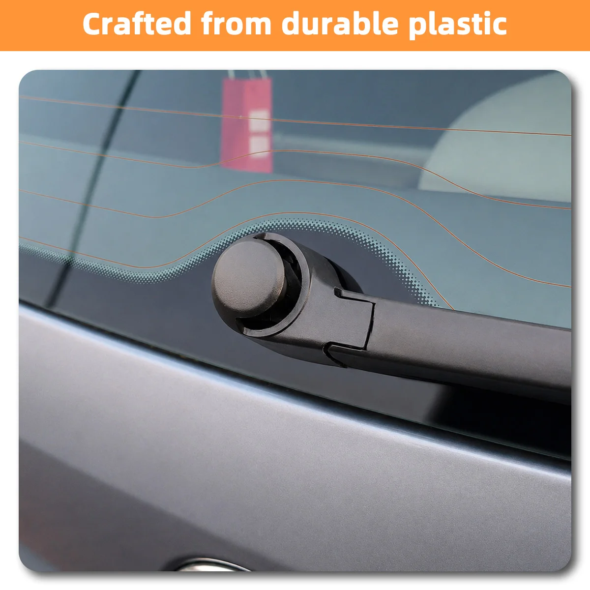 Mutterkappe für Heckscheibenwischerarm, passend für Seat Altea Ibiza Skoda Fabia VW Golf Caddy Passat, 6Q6955435, Außenzubehör – Detail 6