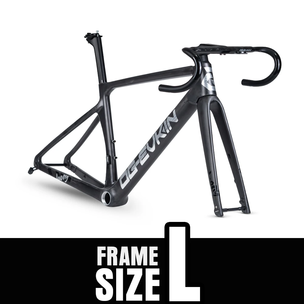 OG-EVKIN LOONG Lichtgewicht Racefiets Carbon Frame Toray T800 Interne Kabelgeleiding T47 BB 12x100/142 Steekas Max 30C Frameset